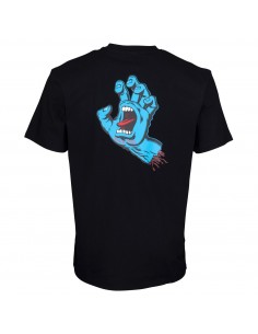 SANTA CRUZ SCREAMING HAND CHEST T-SHIRT - BLACK